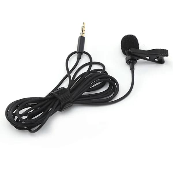 Kablet Lavalier Mikrofon Clip-on Slagmikrofon Mini Bærbar Støyreduserende for Sending