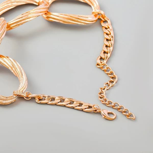 Chokers Halskæde Sele Halskæde Kæde GULD guld