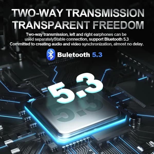 Bluetooth Headset Trådløse høretelefoner SORT sort