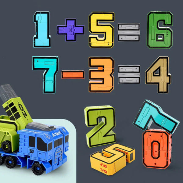 [NT] Lelu Deformaatio Numero Muuntautuva Robotti DIY Koottava Palapeli Mecha Robotti Lelu Lapsille numero 0
