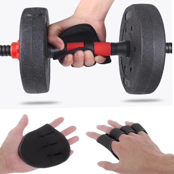 Träningshandskar - 2-pack - Träningshandskar - Tyngdlyftningshandskar - Fingerlös design