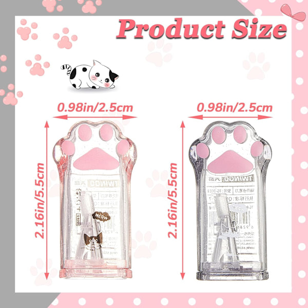 [NT]4 søte kattepote-blyantspissere Kawaii manuelle blyantspissere for barn