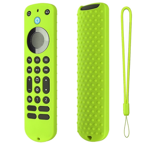 Silikonskal - Halkfritt skyddsfodral för Alexa Voice Remote Luminous green