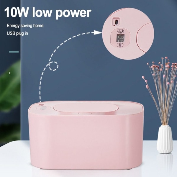 USB Baby Wipe Warmer Våtservetter Värmare VIT Vit