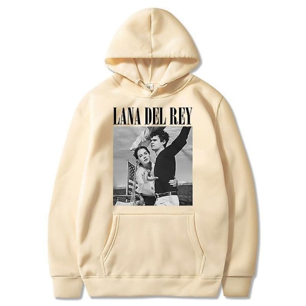 90-talssångerska Lana Del Rey Ldr Sailing Graphics Luvtröjor Unisex Harajuku Men Vintage Långärmad Oversized Sweatshirt Streetwear XL Khaki