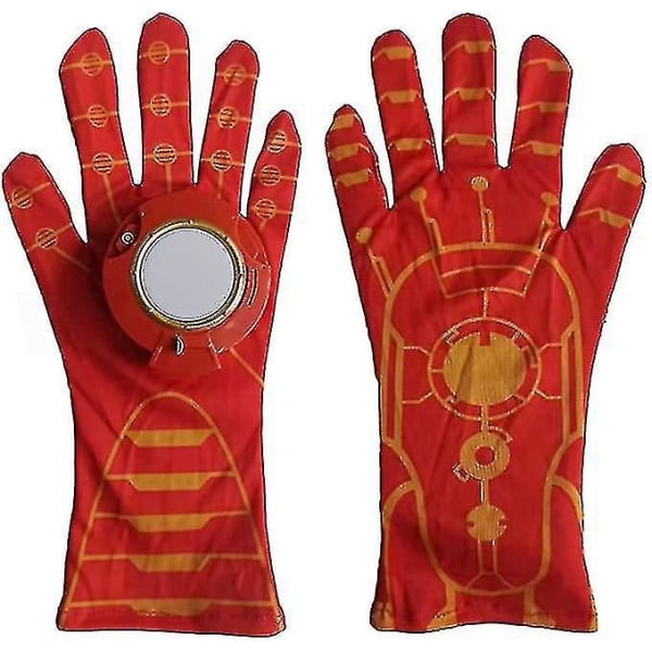 Nya Iron Man Mask Handske Kapp Sköld Set med ljus för fest _y mask