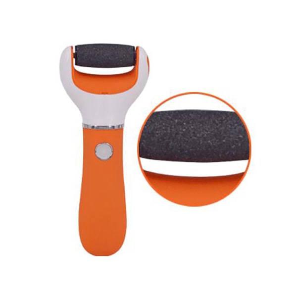Elektronisk fotfil, förhårdnad och hårborttagningsmedel, pedikyrverktyg Orange