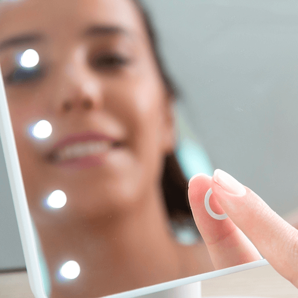 Sminkespeil med LED-belysning Vit