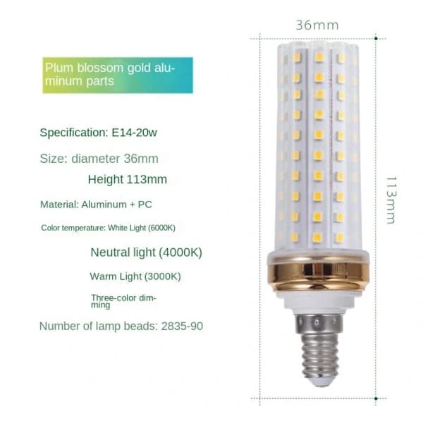 LED Ingen Flimmer Lys E14-20W E14-20W E14-20W