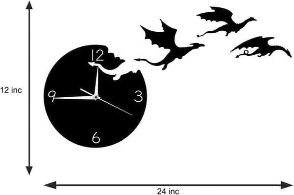 Wall Clock - Wall Clock - Quartz Analog Silent Decorative - Black