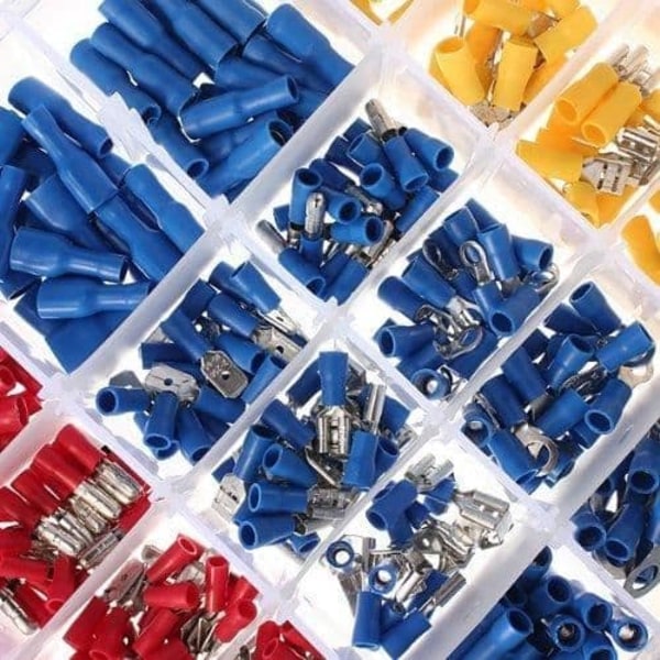 {NT}Marchelec 480PCS Isoleret terminal Crimp Elektrisk fladkontakt sortiment