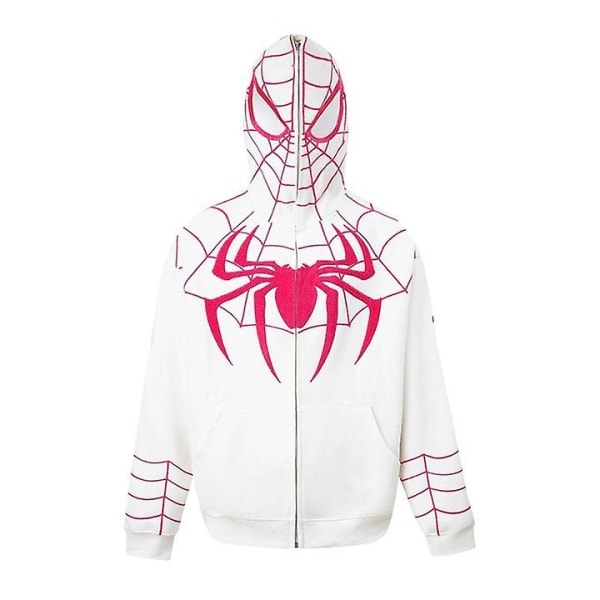 Spiderman Huvtröja för Män Tryckt Huvjacka Streetwear CMK Röd L