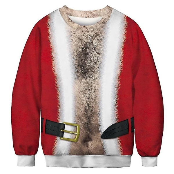 Unisex's Ugly Christmas Sweater 3d Digital Print Holiday Party Crewneck Sweatshirt Pullover Herr Kvinnor Tacky Xmas Jumper Toppar S BFT067