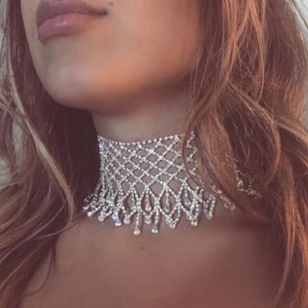 Halsband Hängen Choker GULD guld