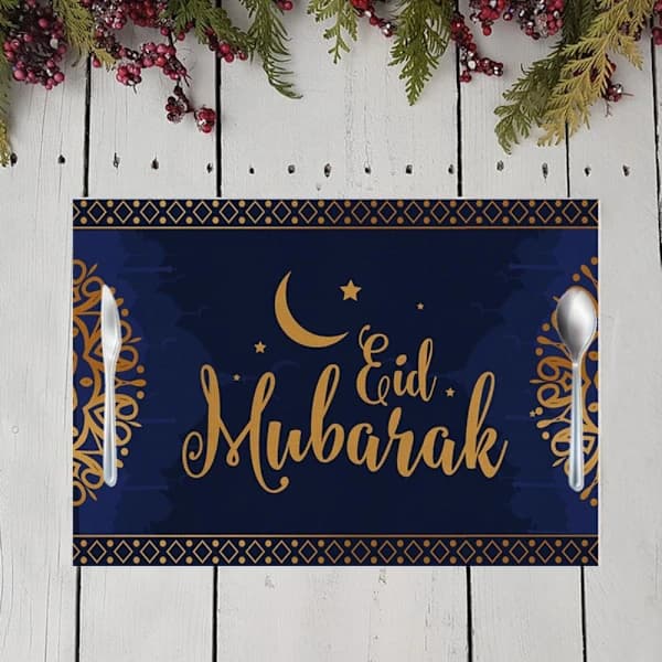 2 kpl 32x42cm Eid Mubarak -tabletti