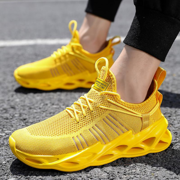 Herr Sport Athletic löparsneakers Walking Shoes 38 Yellow