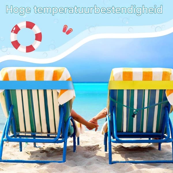 Elastiske opbevaringsstropper, vaskbare polyesterlatex-bånd til dyner, tøj og strandstolehåndklæder, 5-pak, S 5 x 30 cm