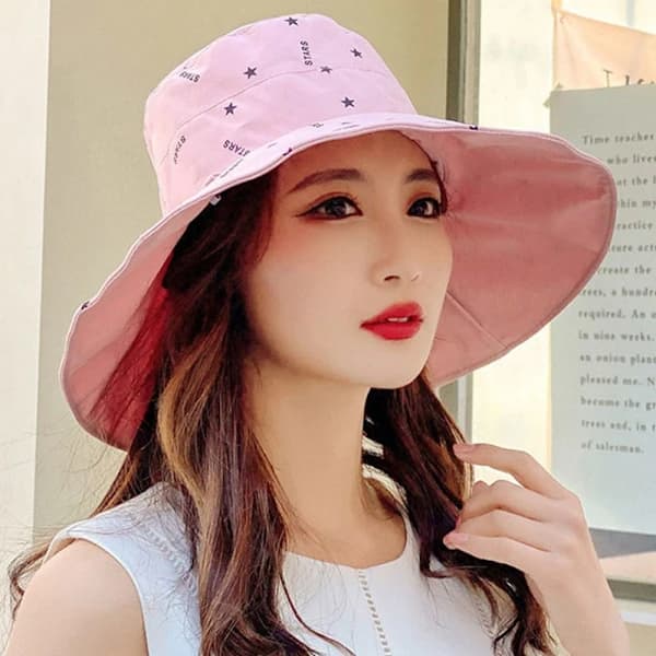 Bomullshattar i mockaimitation Panama Hatt ROSA Rosa