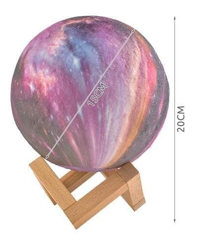 Nattlampe XL Fullmåne 3D Månelampe multifärg multicolor