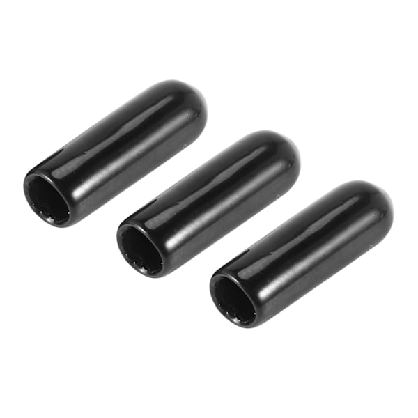 100 st Gummiändstycken 4 mm ID PVC Runda Rörbultskydd Trådskydd Svart_ NN