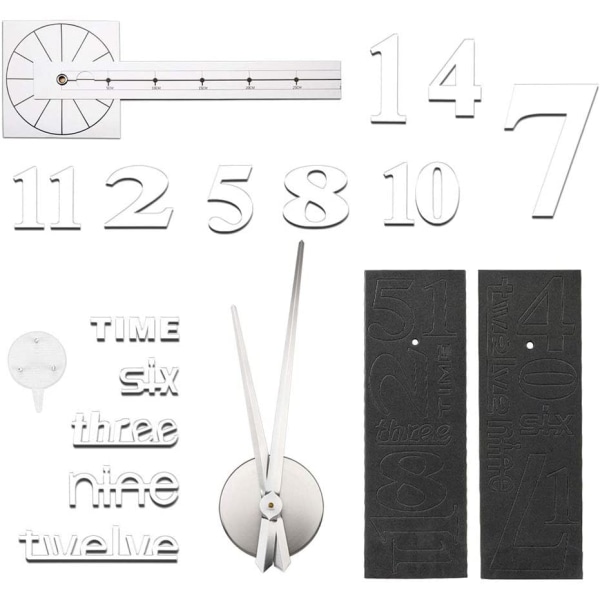 Gör-det-själv-väggklockor, Mute Wall Clock, 3D-väggklocka, Akrylväggklockor