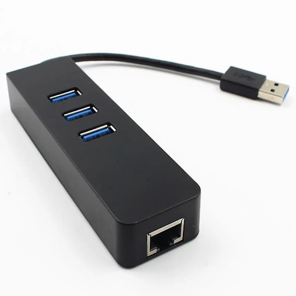 USB 3.0 Hub med 3-ports Gigabit Ethernet for bærbare datamaskiner USB-minner Mobile harddisker USB-forlengelse