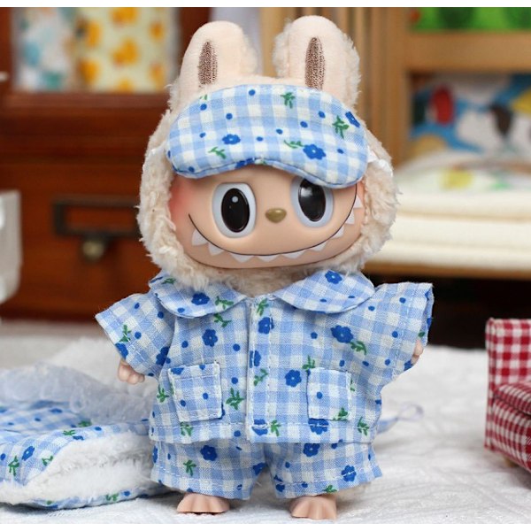 /NC/Högkvalitativ Bomull Labubu Docka Pyjamas Kostym Hot Sale Spel Kläder för Plyschleksaker #3