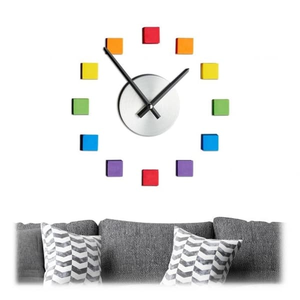 Veggklokke DIY fargerik_NN