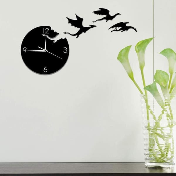 Wall Clock - Wall Clock - Quartz Analog Silent Decorative - Black