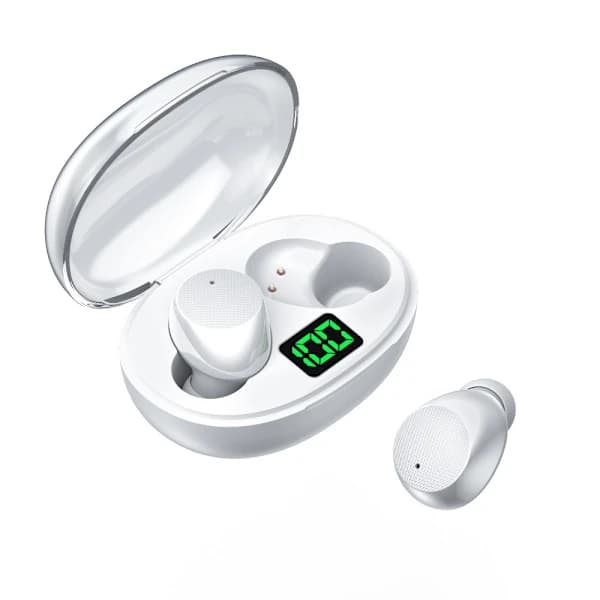Trådlösa Bluetooth-hörlurar TWS VIT vit