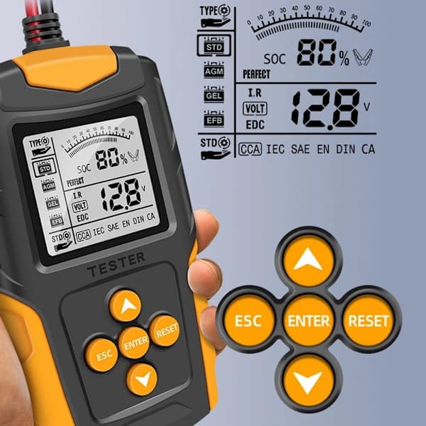Bilbatteritester Batterianalysator ORANGE Orange