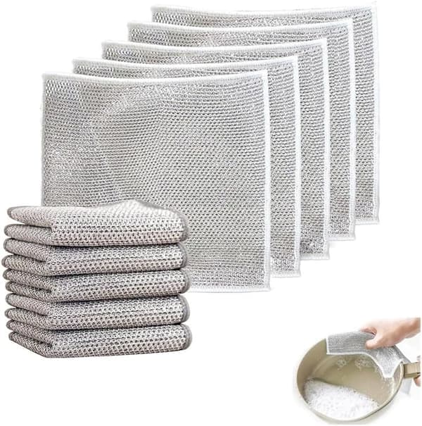 Mikrofiber Disktrasor - 10-pak - Fnug- & Ripefri - Til Våd/Tør Anvendelse