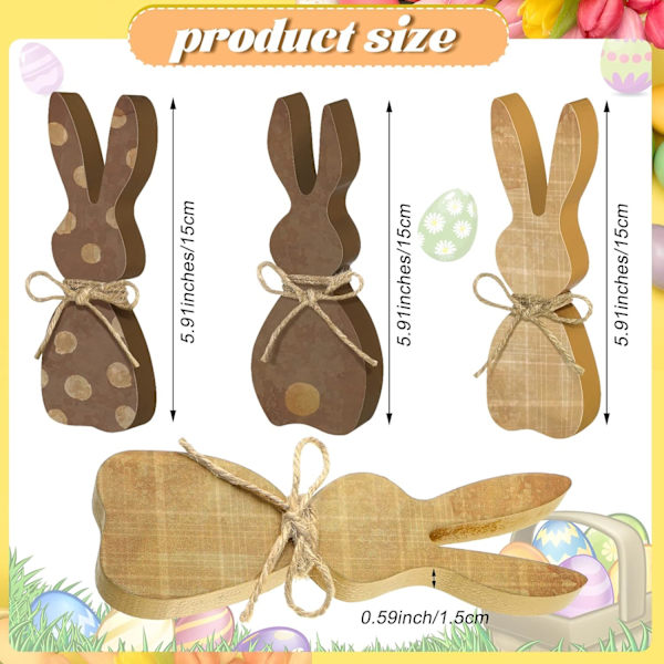 Easter Decoration 3 Easter Bunnies Easter Table Decoration Tray Decoration Dining Room Office