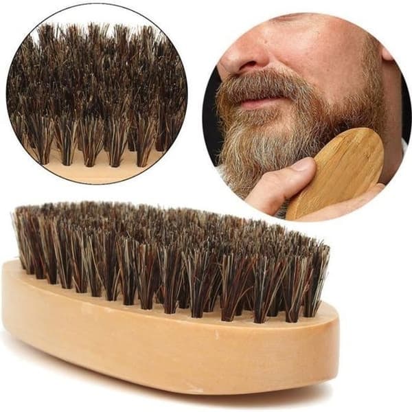 {NT}Naturlig bart børste skjegg villsvinbust trehåndtak kam for menn - Beige - Voksen - Herre