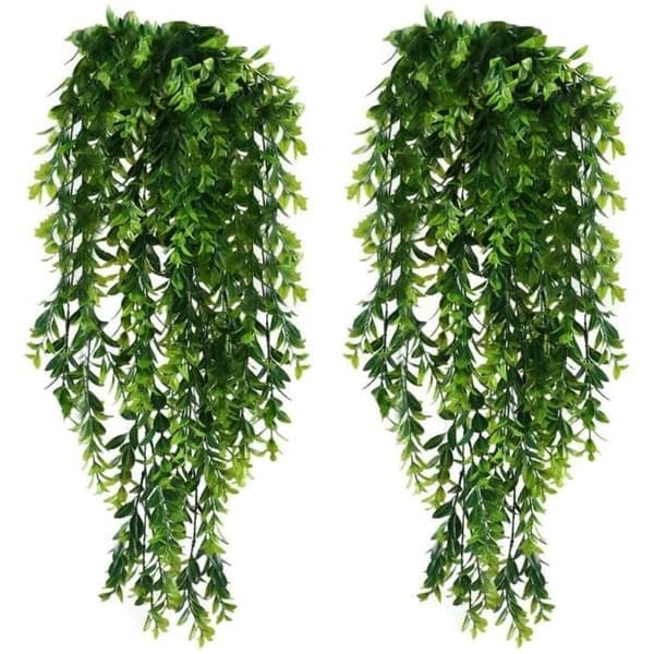 {NT} Kunstig plante - BIGILANTUH - Liguster murkrans - 85cm - Vægdekoration