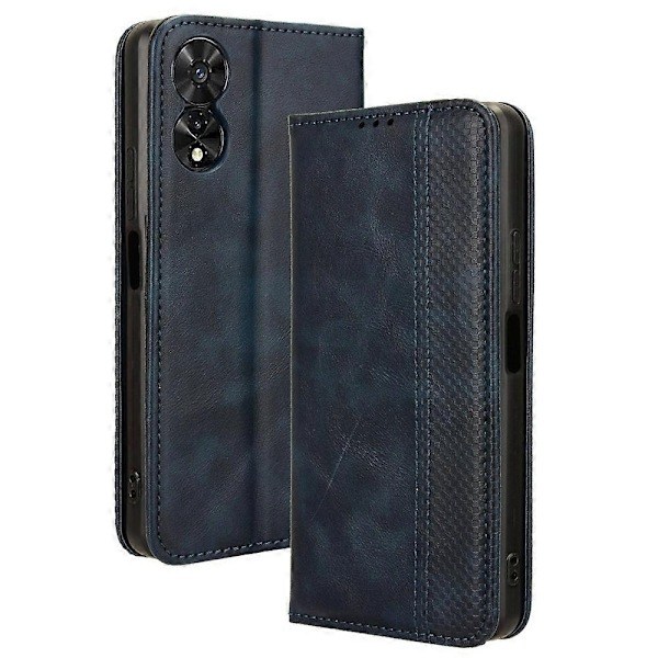 Kompatibel med TCL 505 T509K T5094 Etui Retro Læder Magnetisk Lukning Flip Telefonetui Style D_ NN