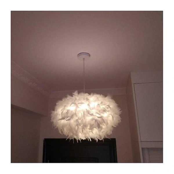 Vit fjerlampe E27 40w - diameter 45cm