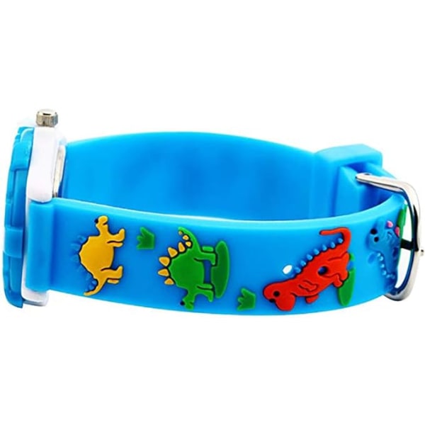 Barn watch Silikonrem 3D Dinosauriemönster Vattentät Unisex Blue