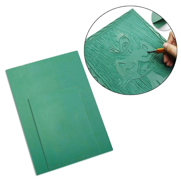 Lätt att tälja Konstnär Printmaking Art Tool Printmaking Carving Sheet Block A4