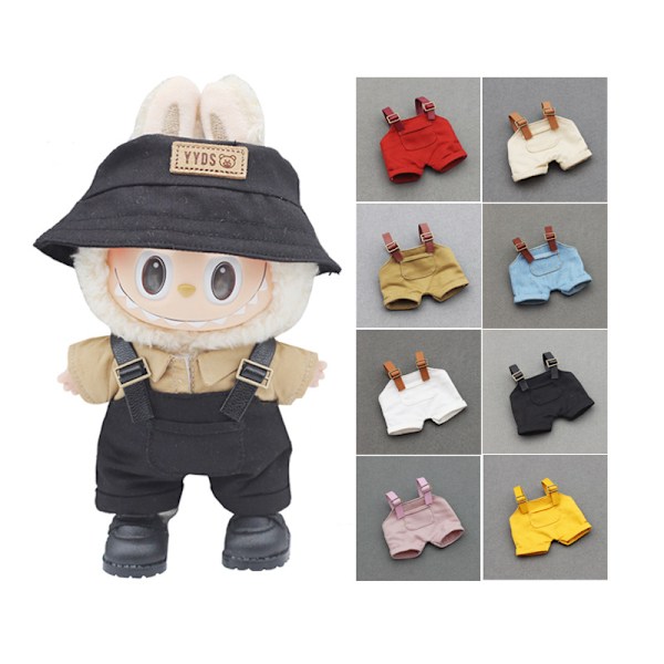 /NC/labubu Pehmolelu Labubu-nukke asut 17CM denim haalarit nukeille 4