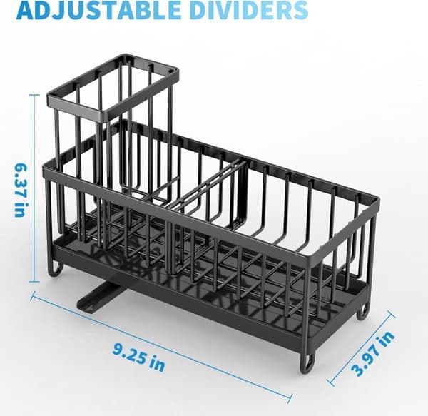 Opvaskebørsteholder - Holder svamp og børste - Elegant design i rustfrit stål