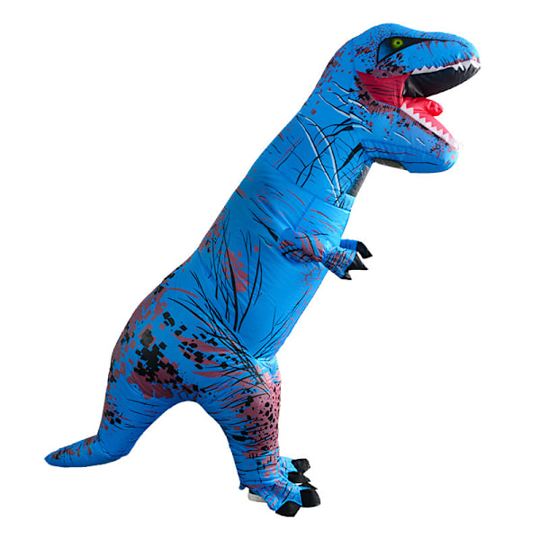 Oppustelig Dinosaur Kostume Tyrannosaurus Rex Oppustelig Kostume til Mænd, Kvinder og Børn, Sjovt Halloween Kostume Fest Rollespil_NA Blue Tyrannosaurus Rex Children
