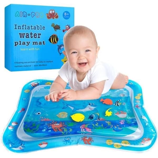 {NT}Oppblåsbar babyvannmatte - Swonuk - Havdesign - BPA- og ftalatfri - Blå - 66 * 50 cm
