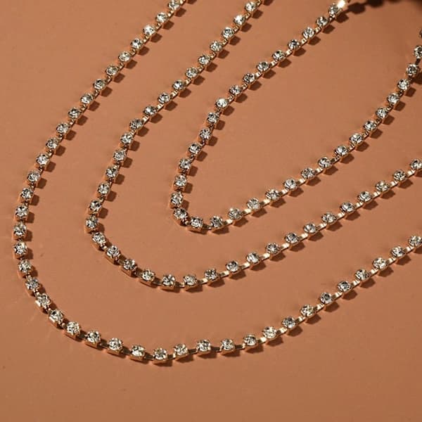 Lagdelt benkæde Rhinestone lårkæde STIL 2 Style 2