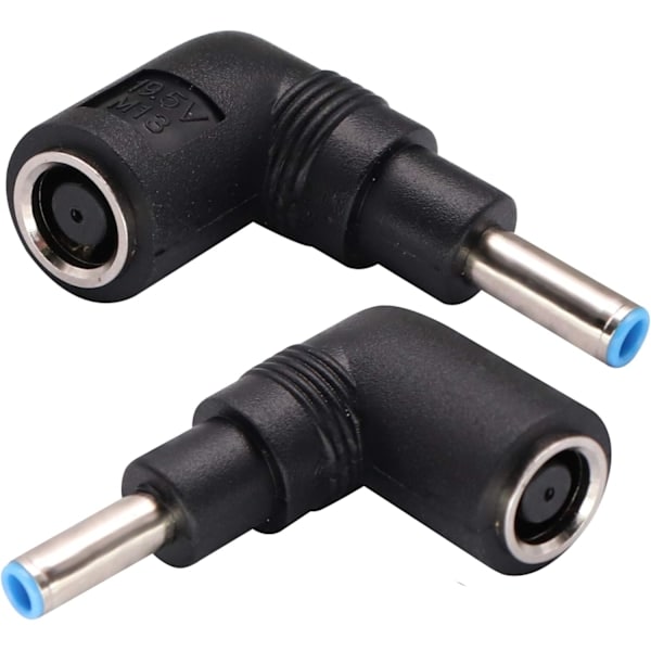 [NT] 90 Graders Laptop Strömadapter 90 Graders DC 7.4mm x 5.0mm Hona till 4.5mm x 3.0mm Hane Strömomvandlare för Notebook Adapter Ersättning (2-pack)