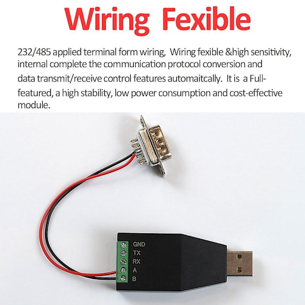 USB til RS232 RS485 USB Seriell Kommunikasjonsmodul Industriell Klasse USB-232/485 Signalomformer_ NN