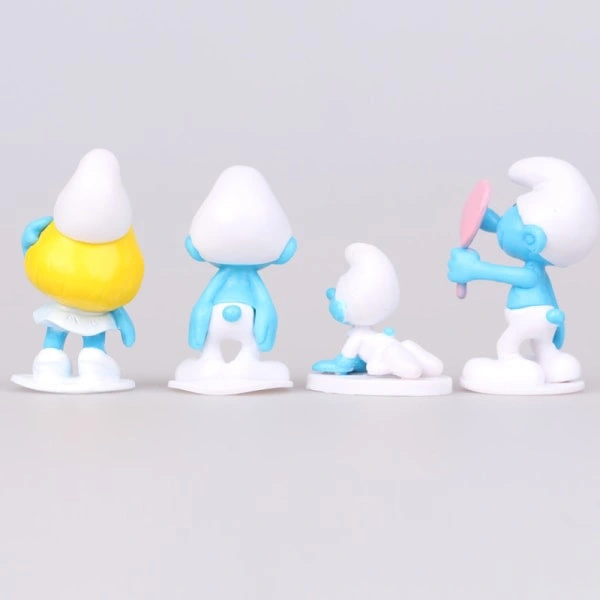 Set med 12 Smurfar Actionfigurer Barnpresent Samlarobjekt Dockor