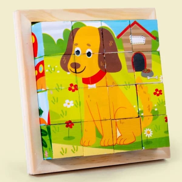 Sekssidig kube puslespill 3D puslespill DYR DYR Dyr