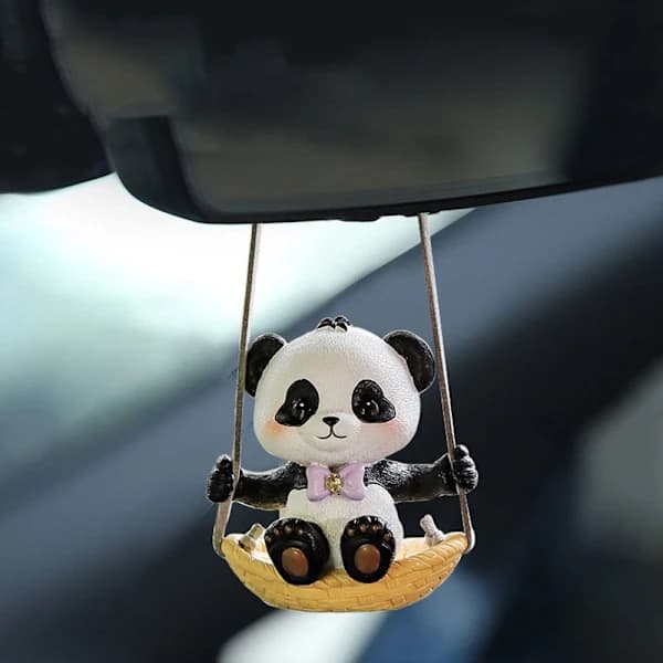 Panda bilpynt bildekoration Auto bakspejl hængende