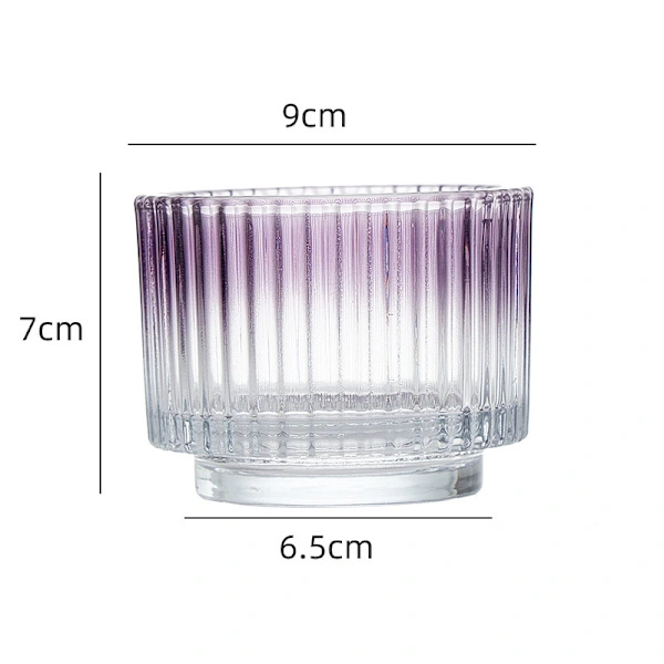 /NN/Gradientfarget lyskopp tom kopp glasslysestake aromaterapilysboks lysbeholder diffusorkopp Gradient lilla medium